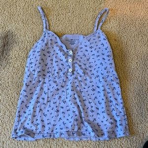 Tiffany Tank | blue with blue flowers
